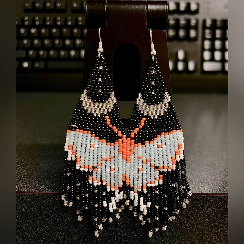 Beautiful Bohemian Butterfly Beaded Earrings 🦋